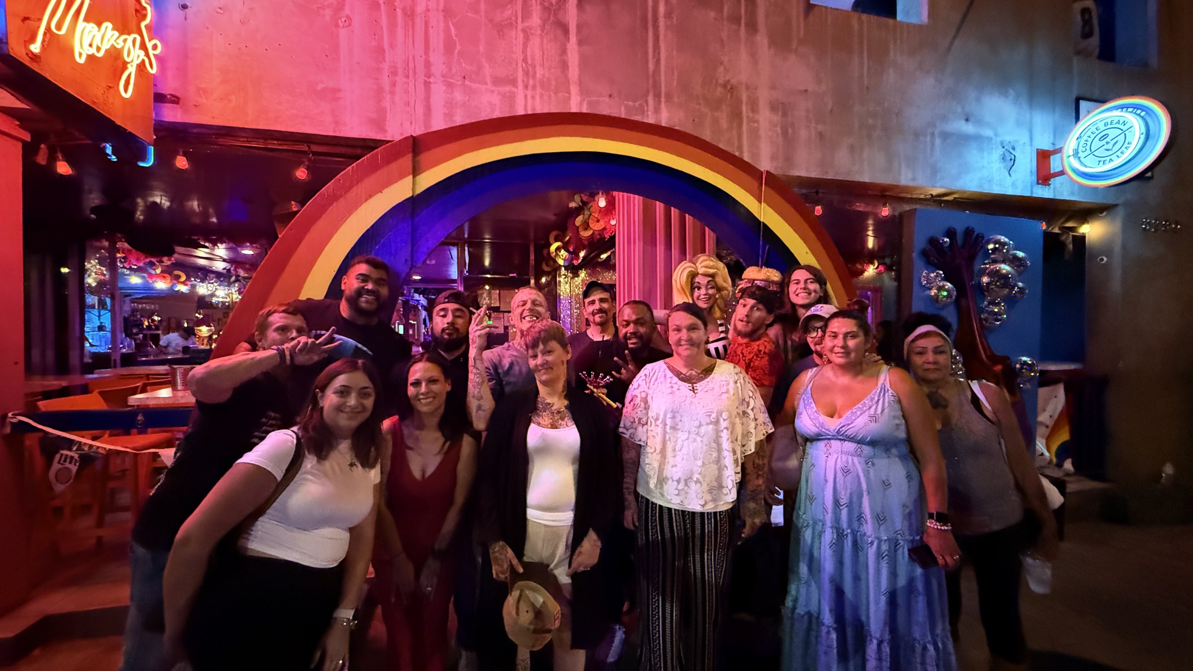 Lumen Collective residents out together at a WeHo Pride night in Los Angeles